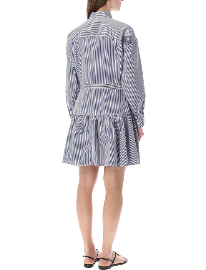 Polo Ralph Lauren striped cotton shirt dress Royal Blue White Stripes