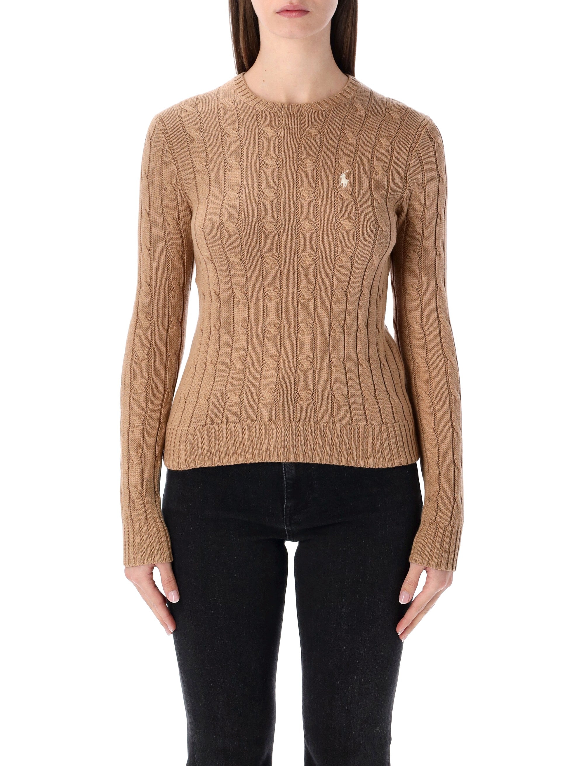 Polo Ralph Lauren touch Julianna cable-knit sweater Collection Camel Cotton