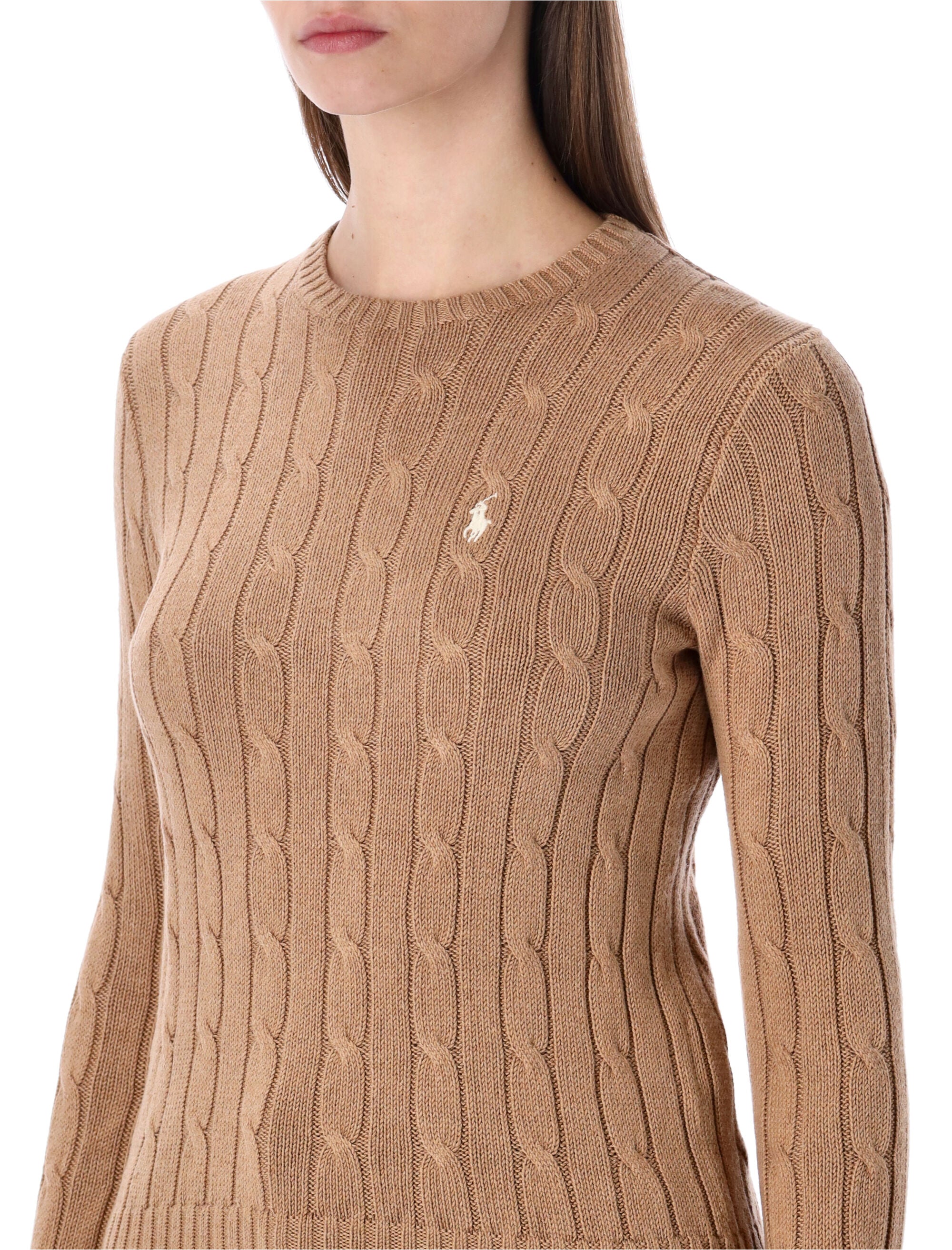 Polo Ralph Lauren touch Julianna cable-knit sweater Collection Camel Cotton