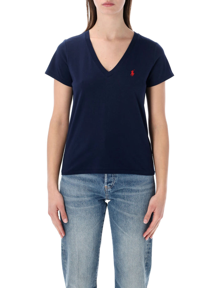 Polo Ralph Lauren cotton jersey V-neck T-shirt Cruise Navy