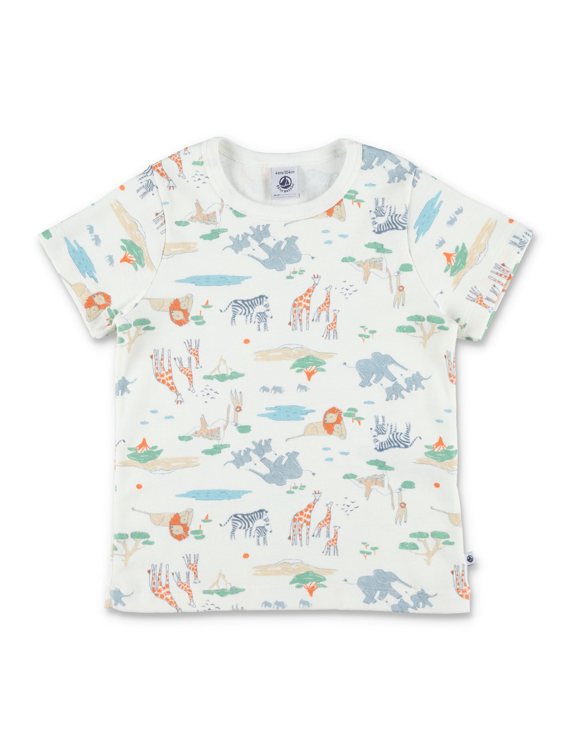 Petit Bateau Kids Safari Pajamas Multi Cotton Set