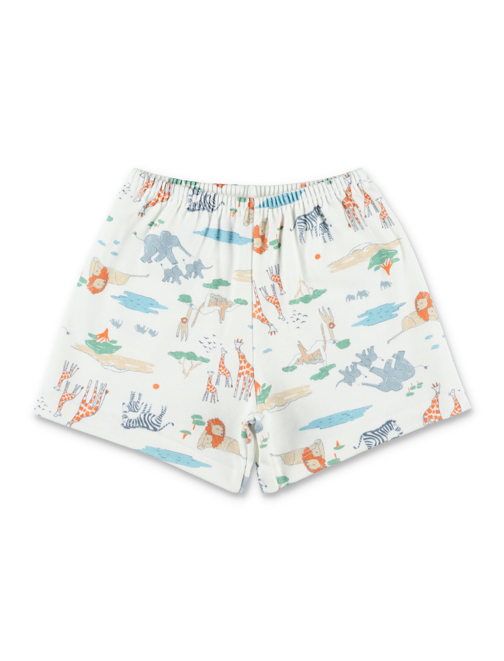 Petit Bateau Kids Safari Pajamas Multi Cotton Set
