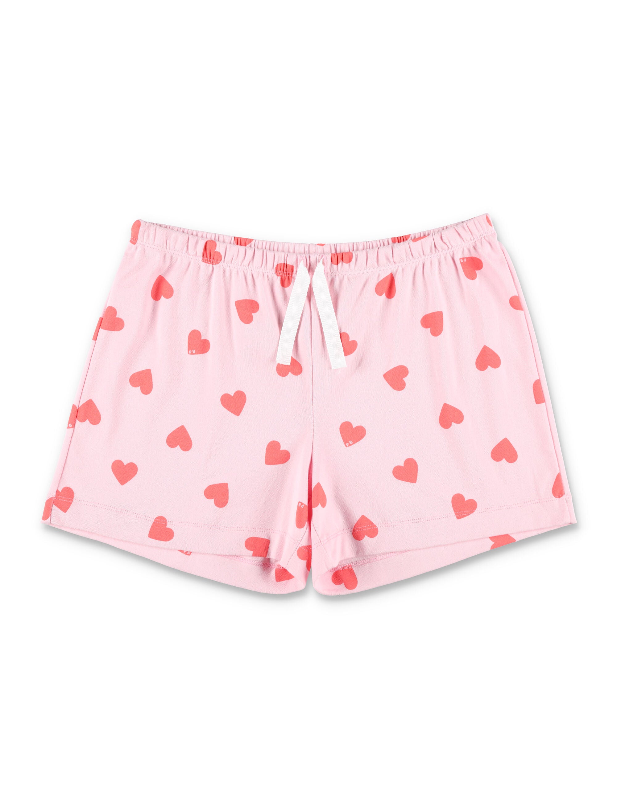 Petit Bateau Kids Heart Pajamas Rose Cotton Set