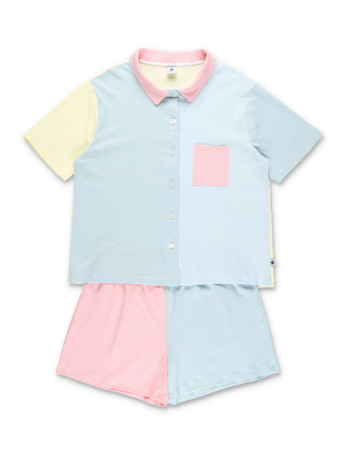 Petit Bateau Kids Short Pajamas Multi Cotton Set