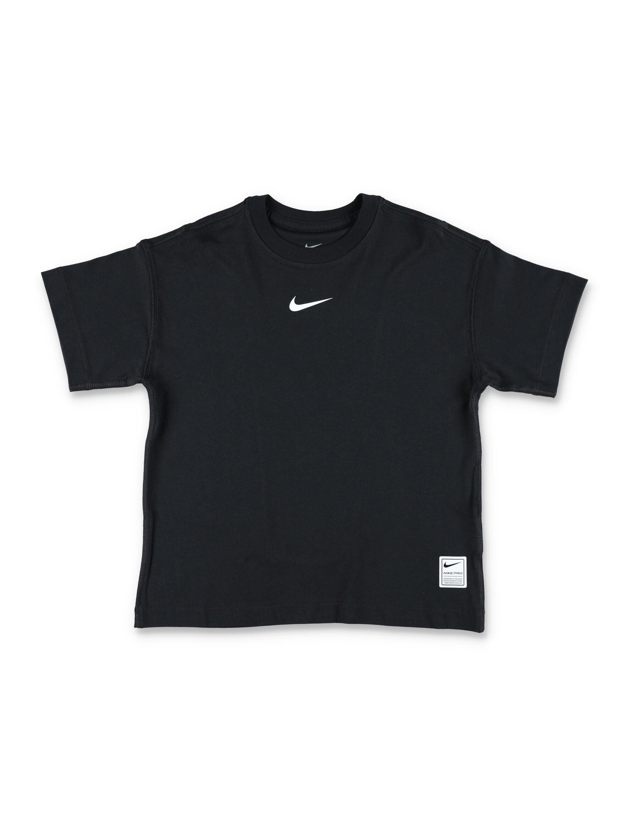 Nike Pro Kids Training T-shirt Black Cotton Mesh