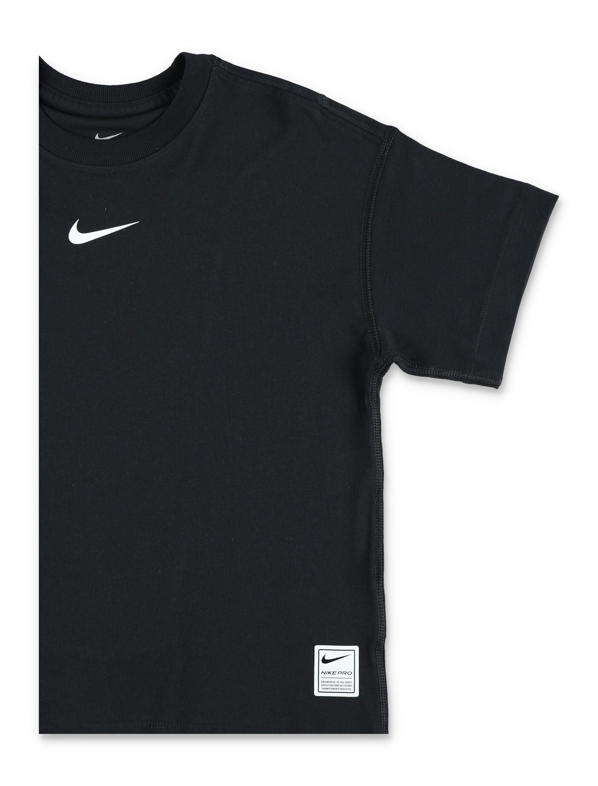 Nike Pro Kids Training T-shirt Black Cotton Mesh