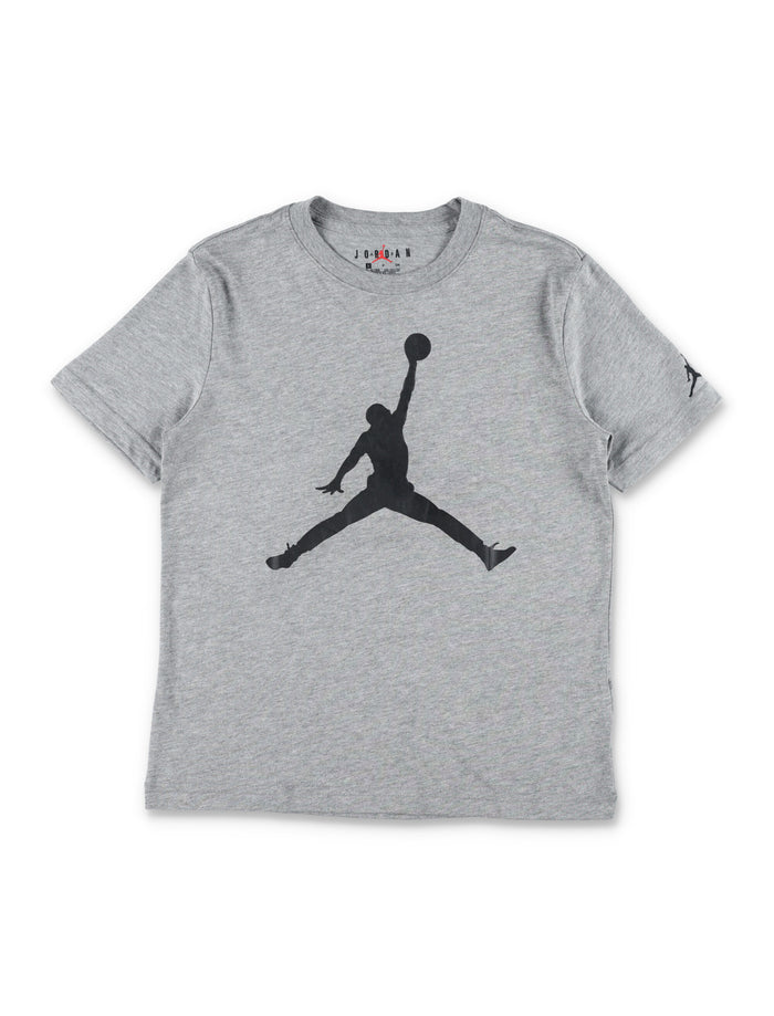 Bike Jordan Cotton Logo T-Shirt For Kids Grey Tshirt