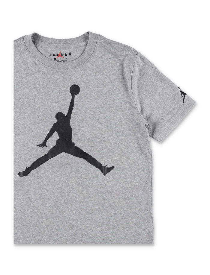 Bike Jordan Cotton Logo T-Shirt For Kids Grey Tshirt