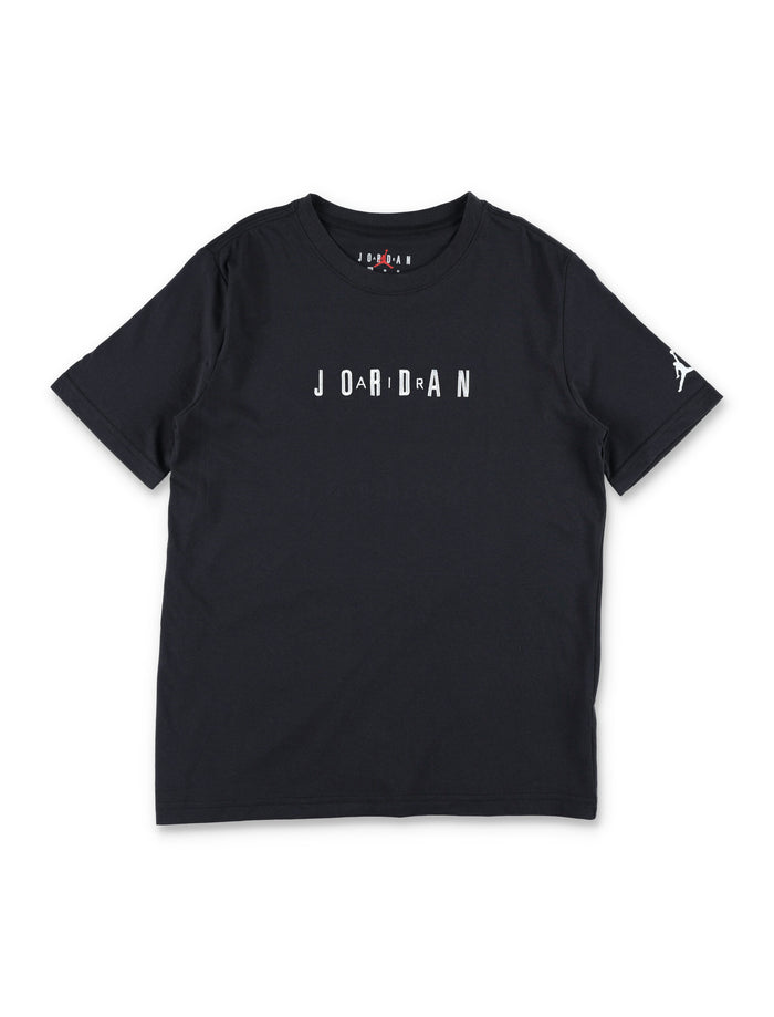 Nike Jordan Kids Embroidered Logo T-Shirt Black Cotton
