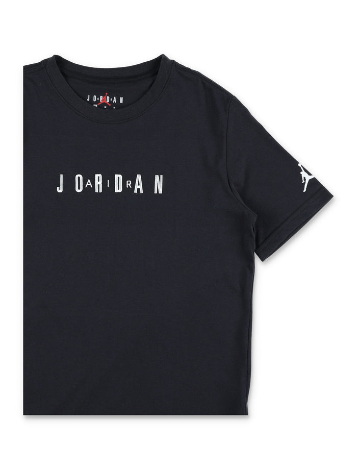 Nike Jordan Kids Embroidered Logo T-Shirt Black Cotton