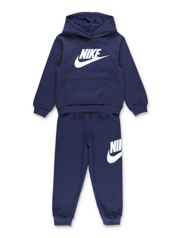 Nike Fleece Kids Tracksuit Set Navy Cotton