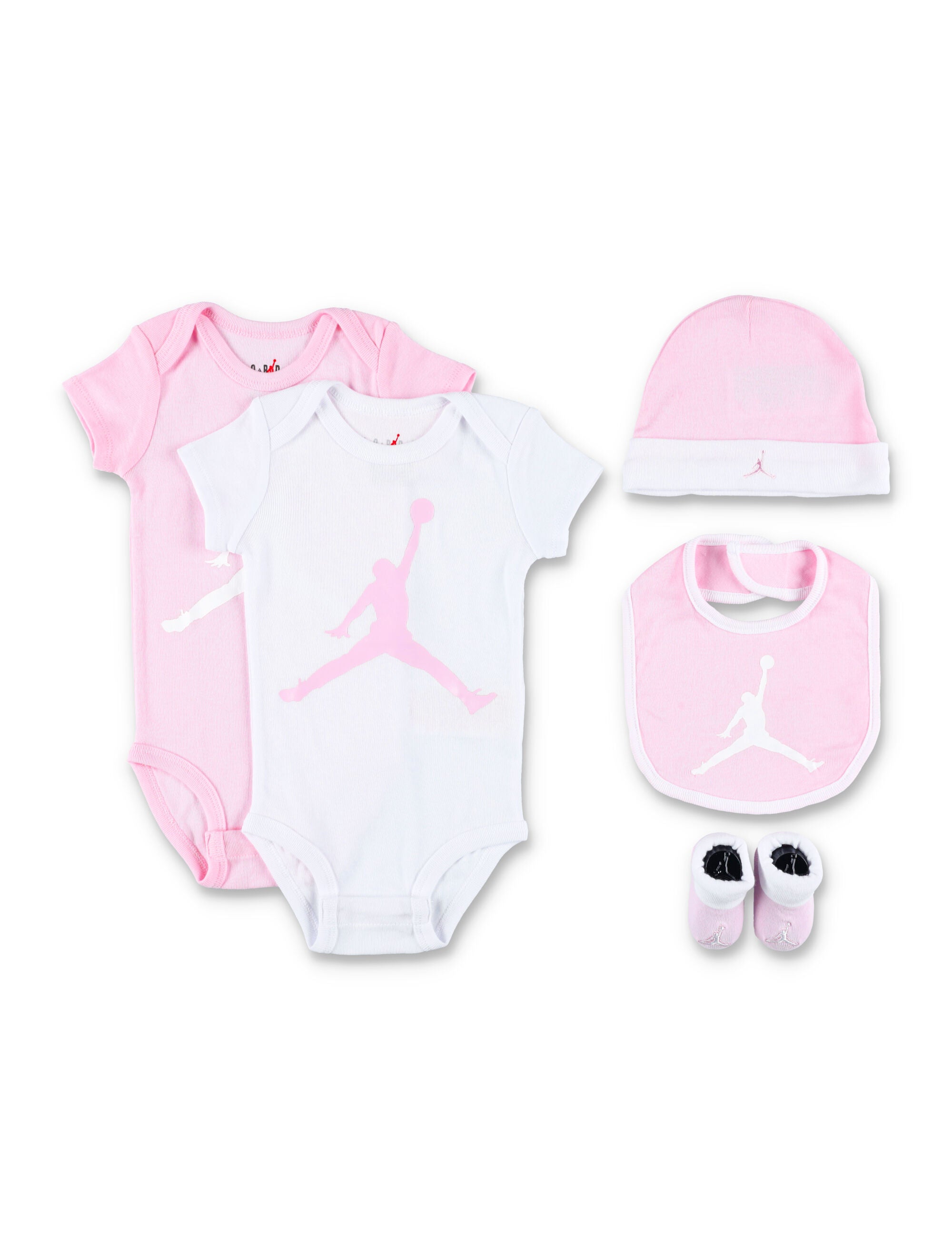Nike Jordan 5-Piece Baby Gift Set Pink Cotton