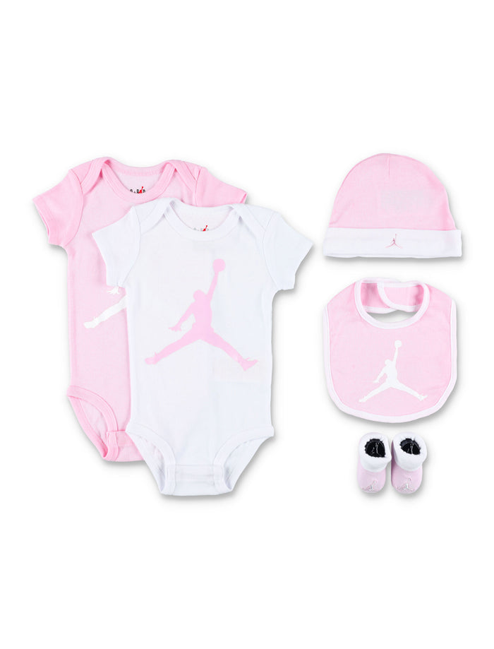 Nike Jordan 5-Piece Baby Gift Set Pink Cotton