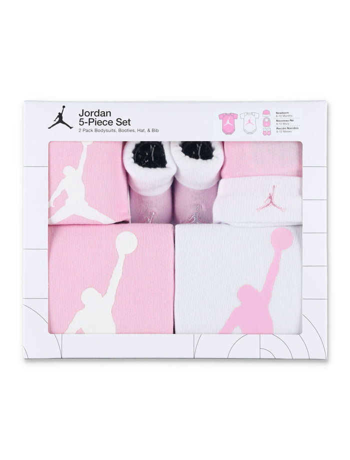 Nike Jordan 5-Piece Baby Gift Set Pink Cotton