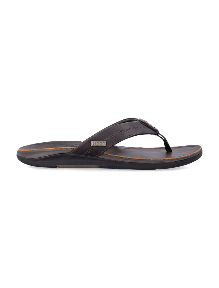 Reef Leather Offshore Thong Sandals Dark Brown Sole Slide