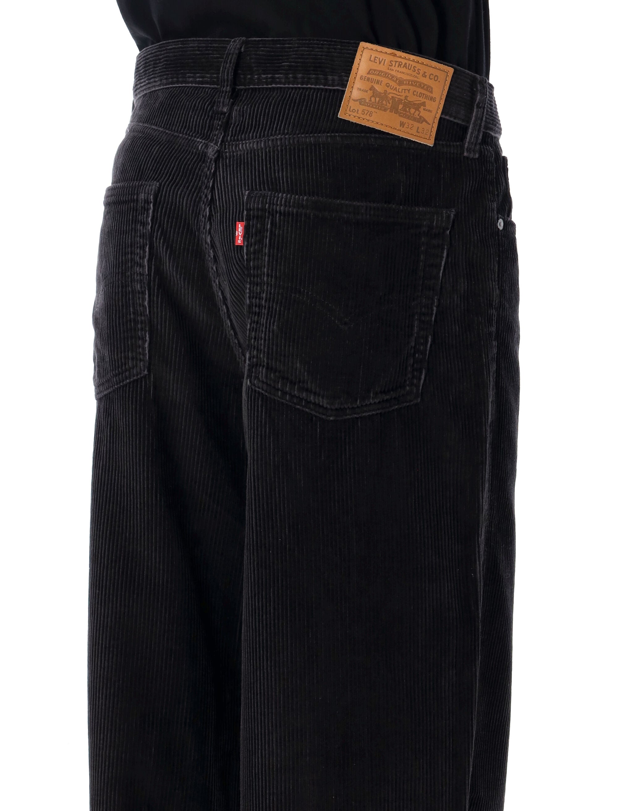 Levis 578 Baggy black corduroy pants Cotton