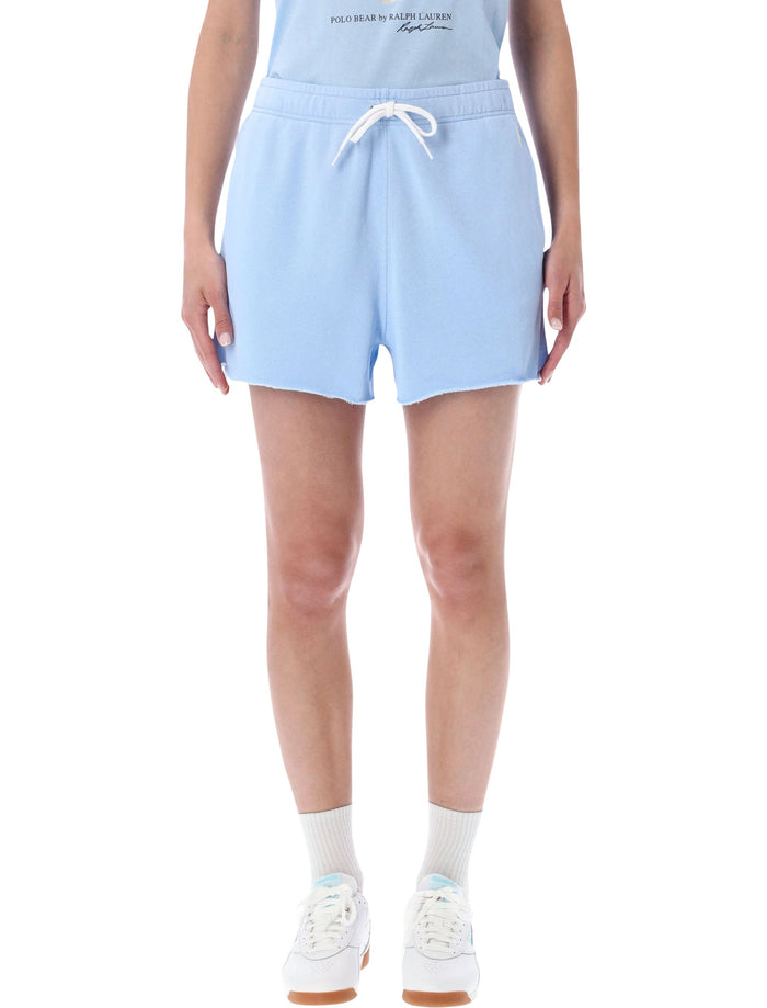 Polo Ralph Lauren Fleece Drawstring Shorts Baby Blue Cotton