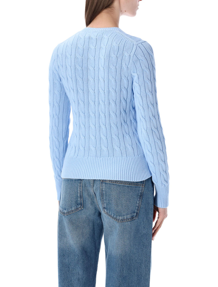 Polo Ralph Lauren Cotton Classic Cable-Knit Cardigan Baby Blue