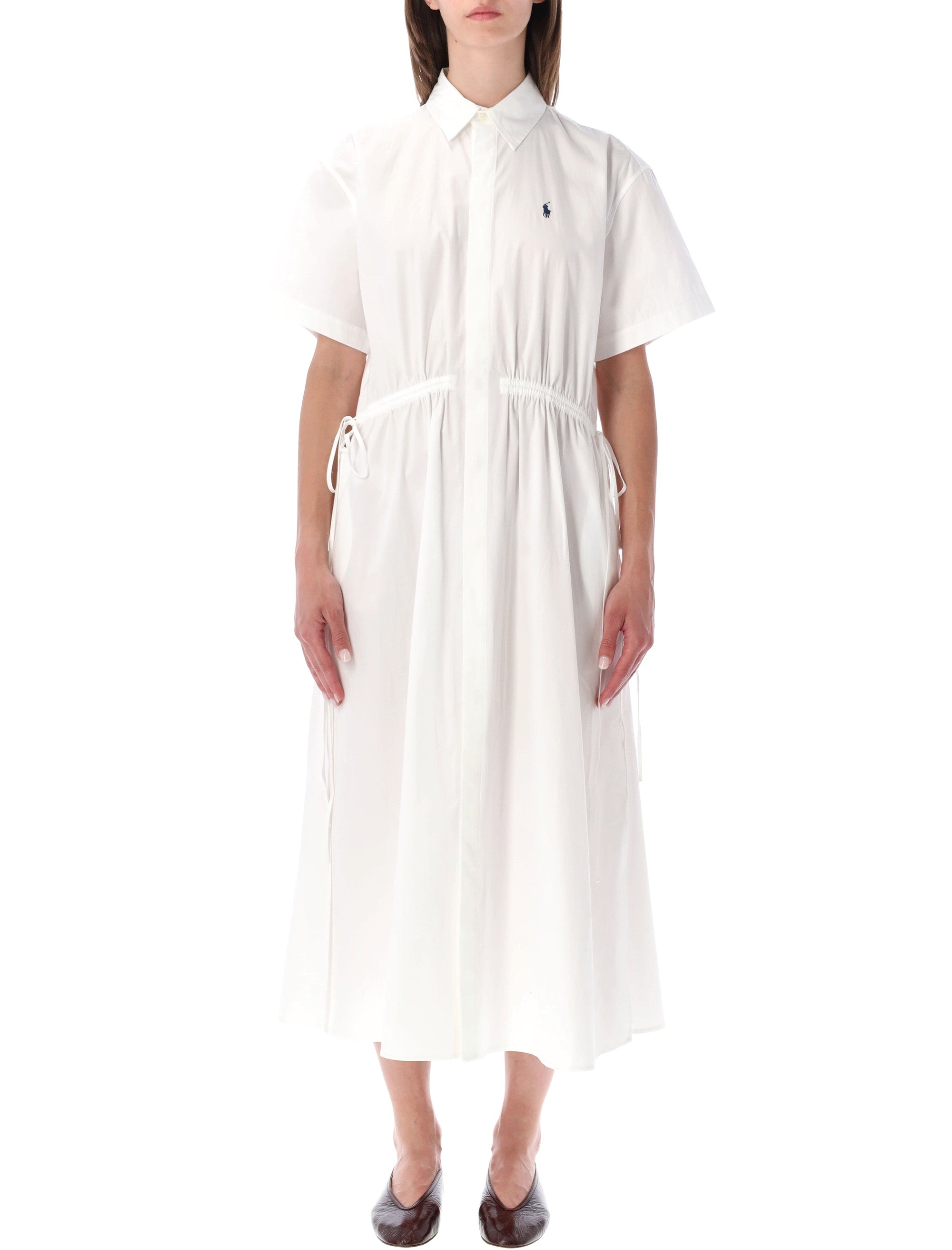 Polo Ralph Lauren Cotton Maxi Shirt Dress White