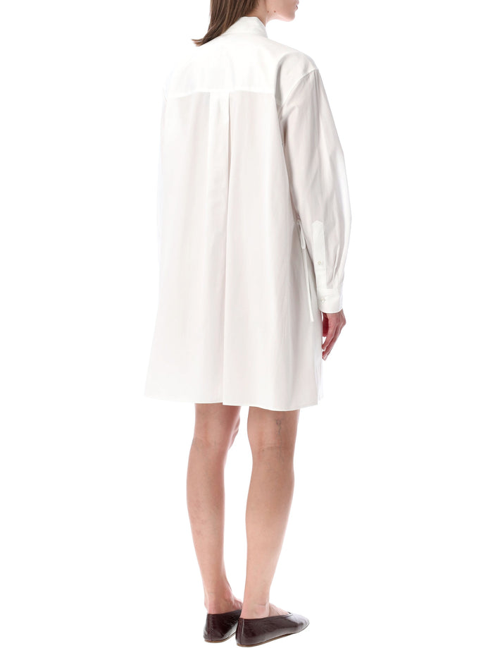 Polo Ralph Lauren Cotton Drawcord Shirtdress White Dress
