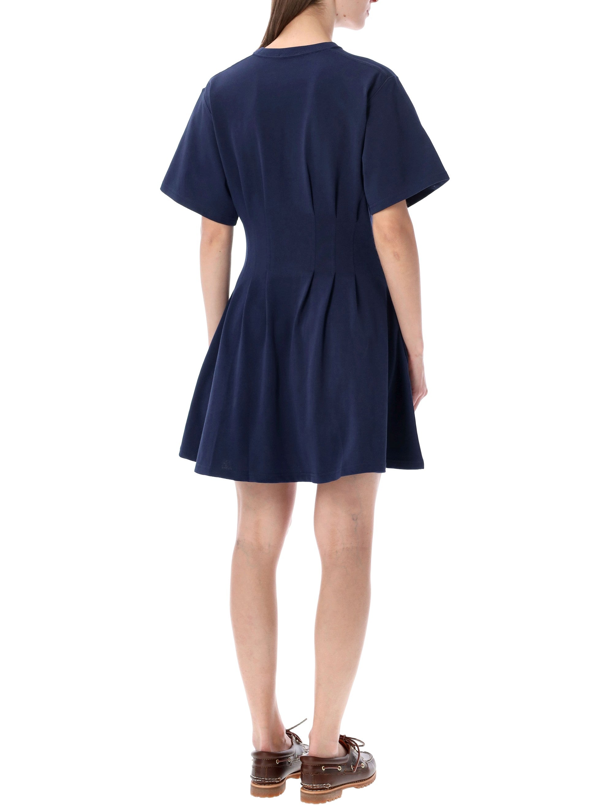 Polo Ralph Lauren Shaped Jersey Dress Newport Navy Cotton