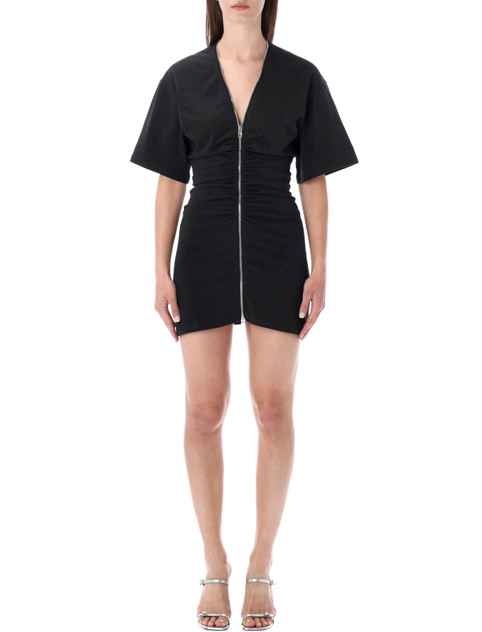 Alexander Wang Zipper Tee Dress Black Cotton