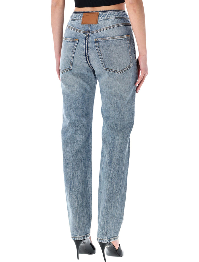 Alexander Wang V-Waist Zip Jeans Light Indigo Cotton