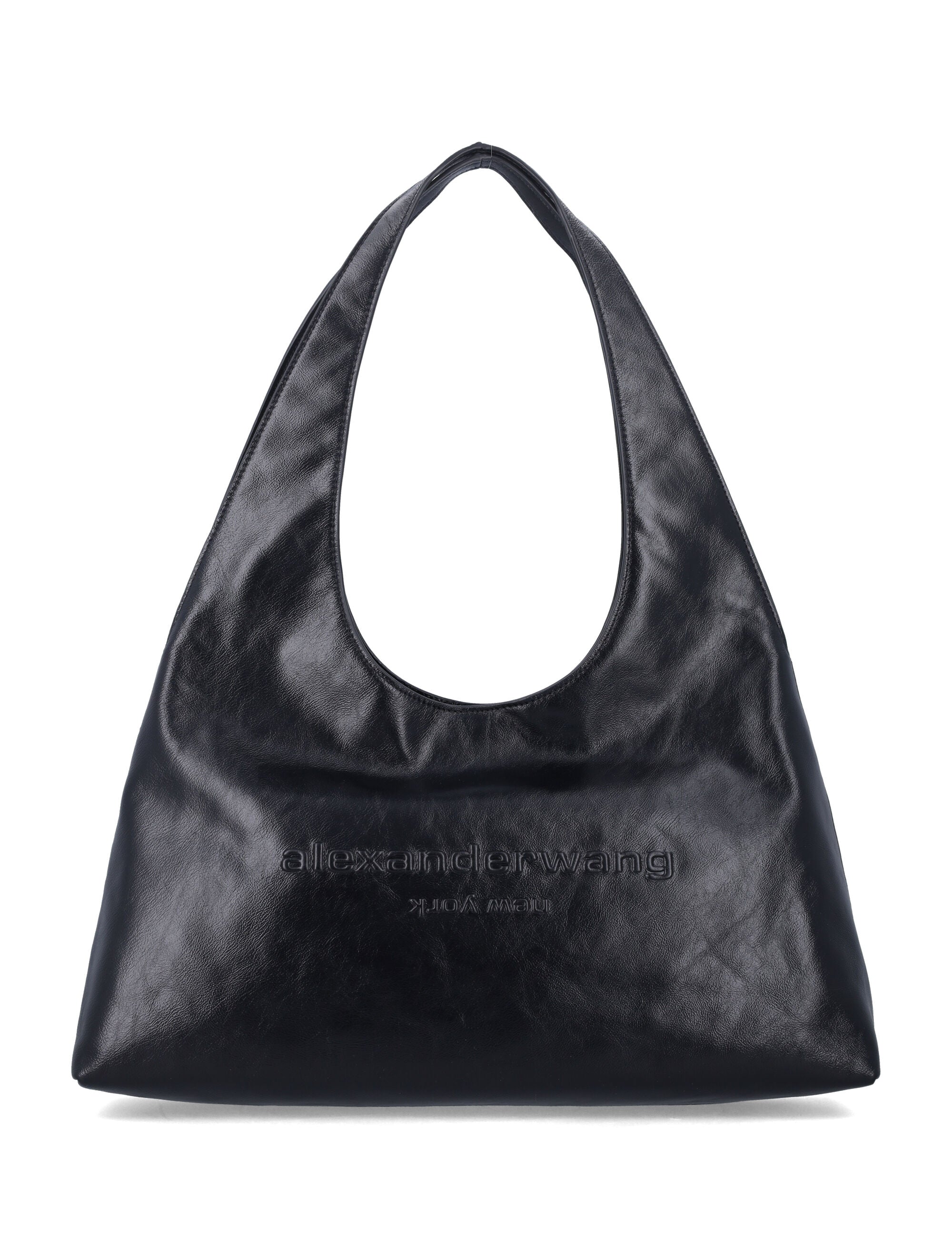 Alexander Wang Pike Medium Hobo Bag Black Cow Leather Lining Shoulder