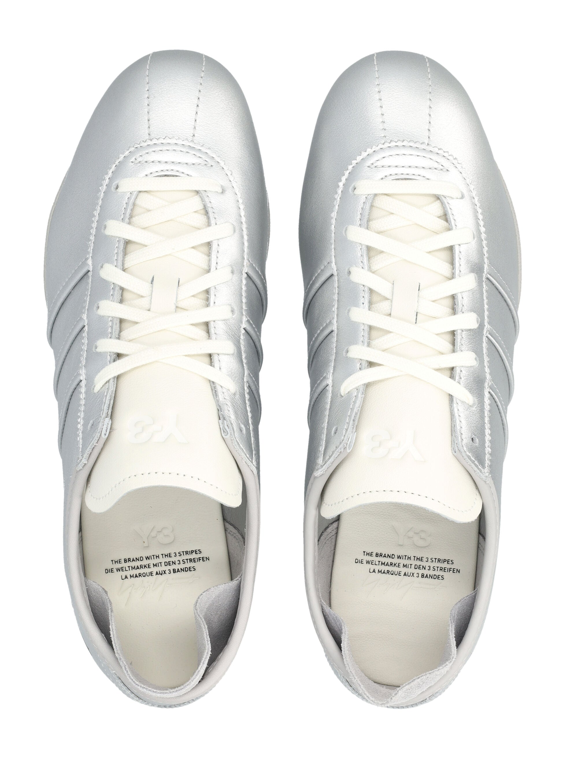 Y-3 Tokyo Silver Leather Sneakers Upper