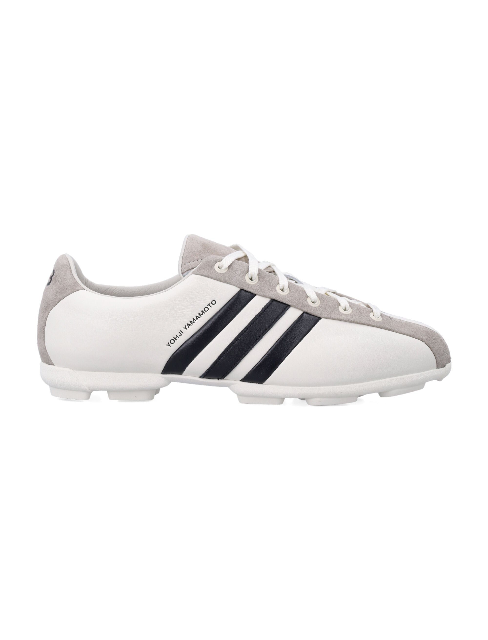 Y-3 Field leather and suede sneakers White