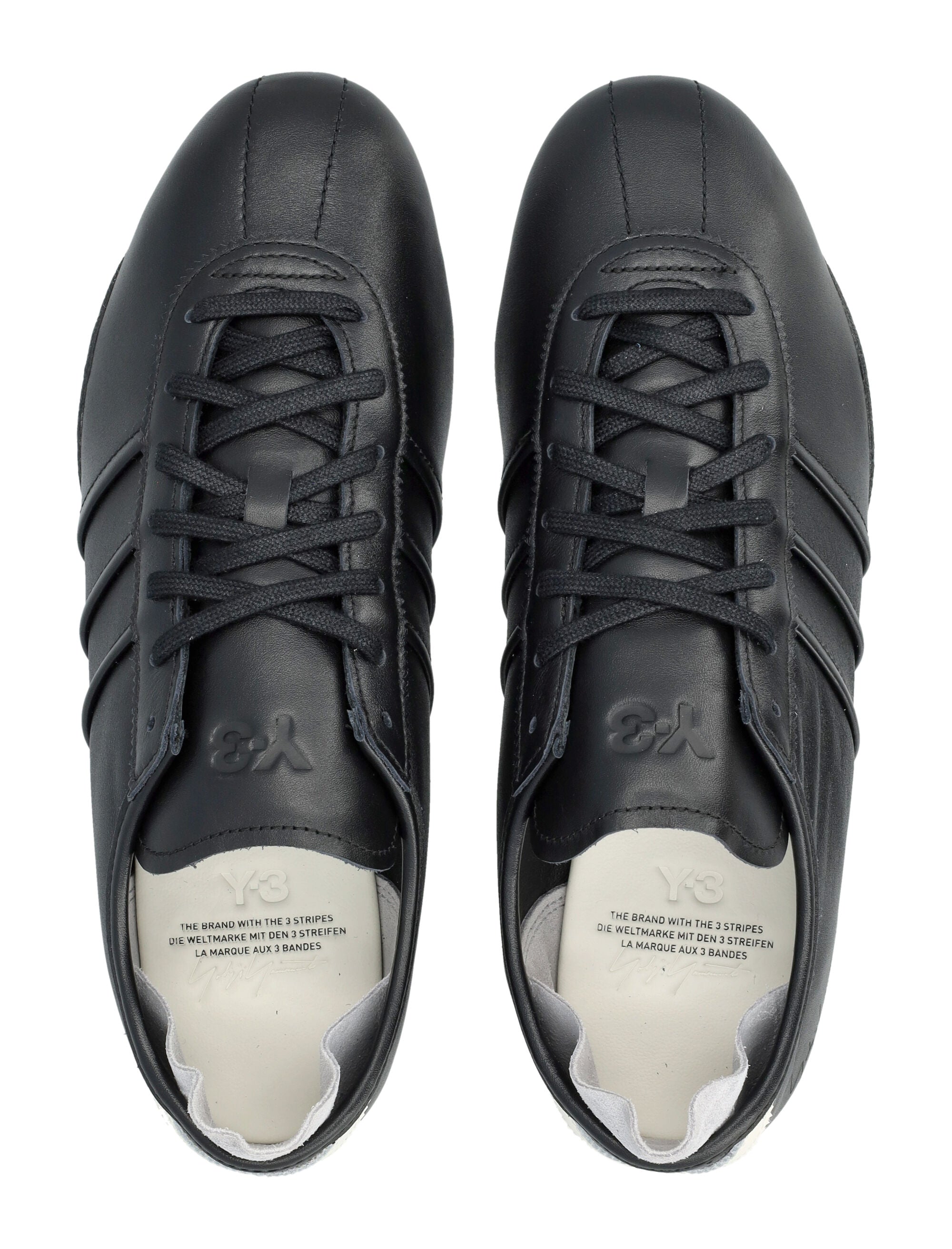 Y-3 Tokyo Black Leather Sneakers Upper