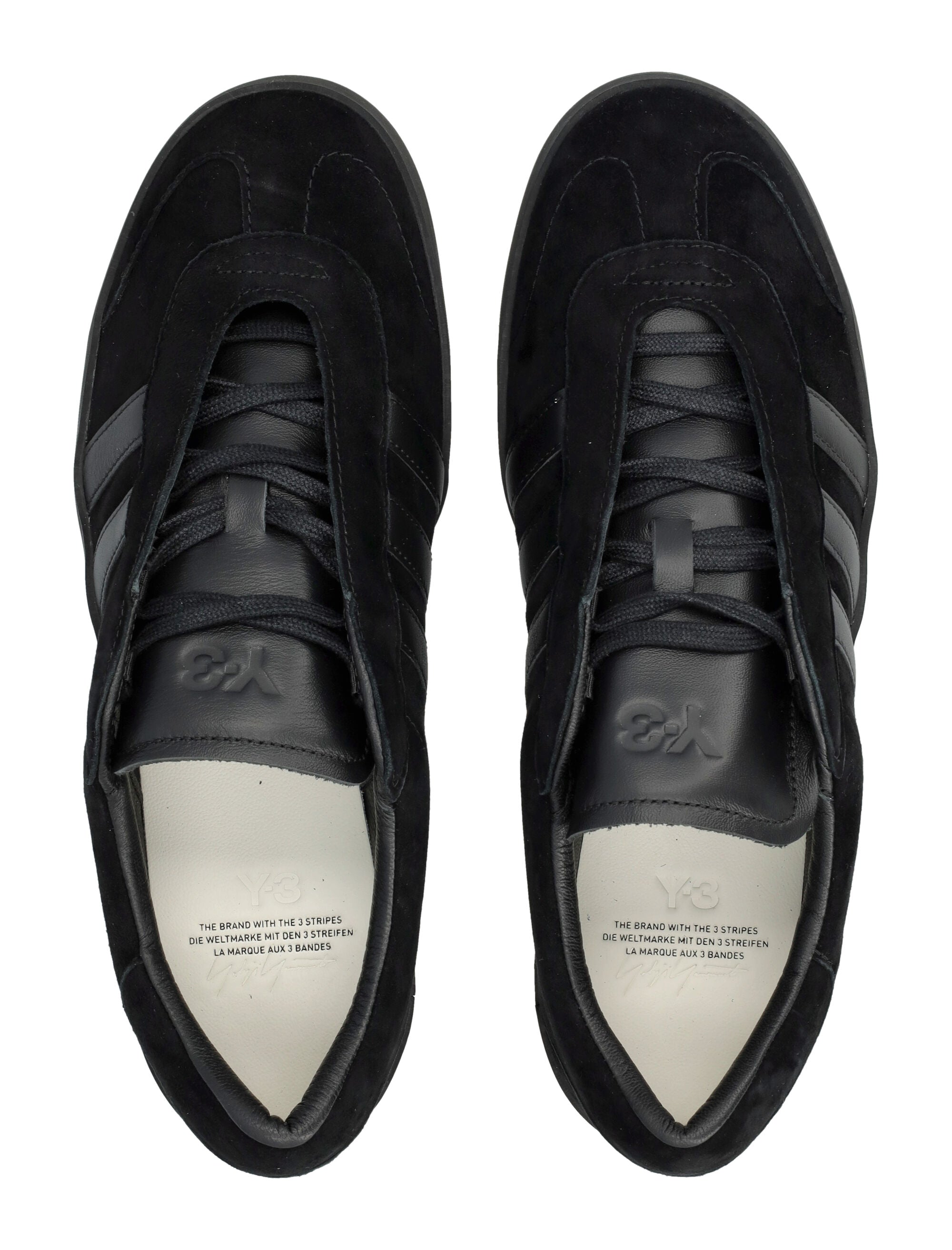 Y-3 Gazelle Black Leather Sneakers
