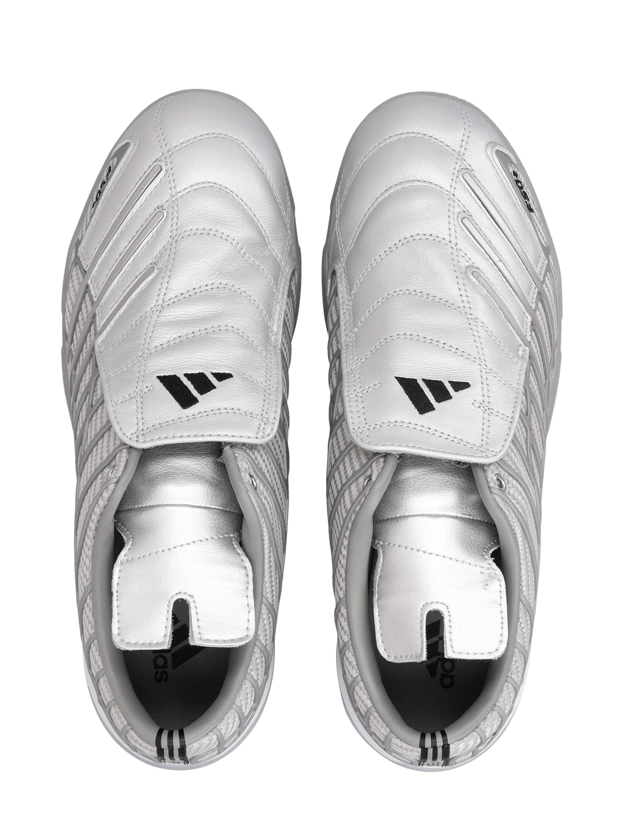 Adidas Originals F50 Sala Leather Shoes Silver Metallic Upper Sneaker