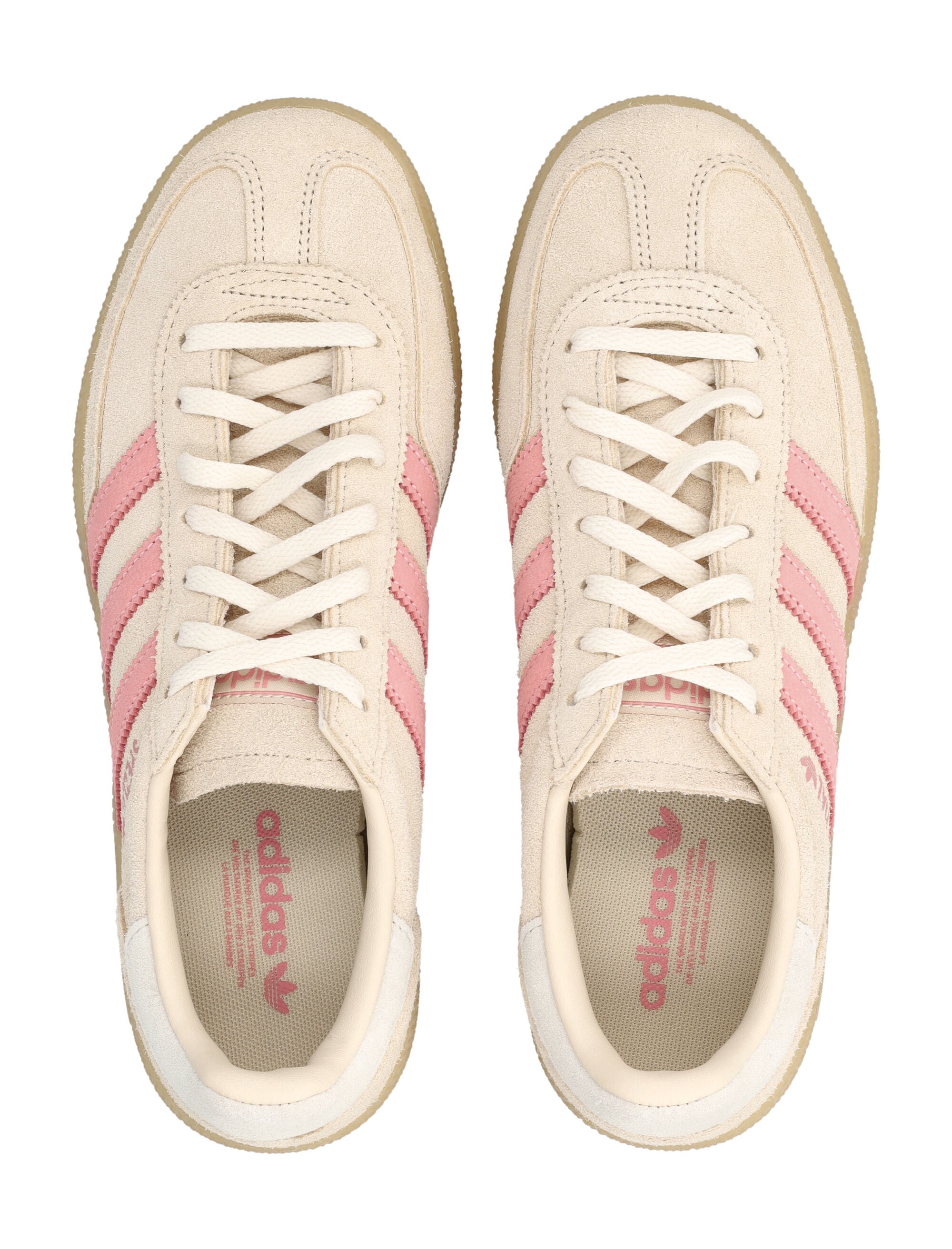 Adidas Originals Handball Spezial Womans Shoes Crystal Linen/pink Spark Upper Sneaker
