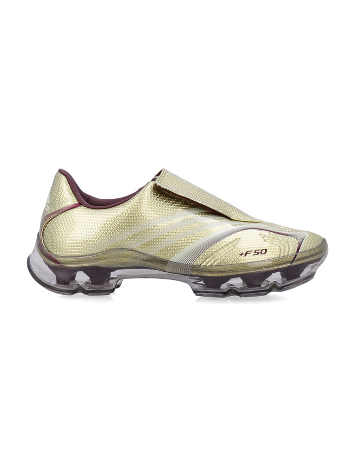 Adidas F50 Walkable Laceless Womans Trainers Gold Metallic Upper Sneaker