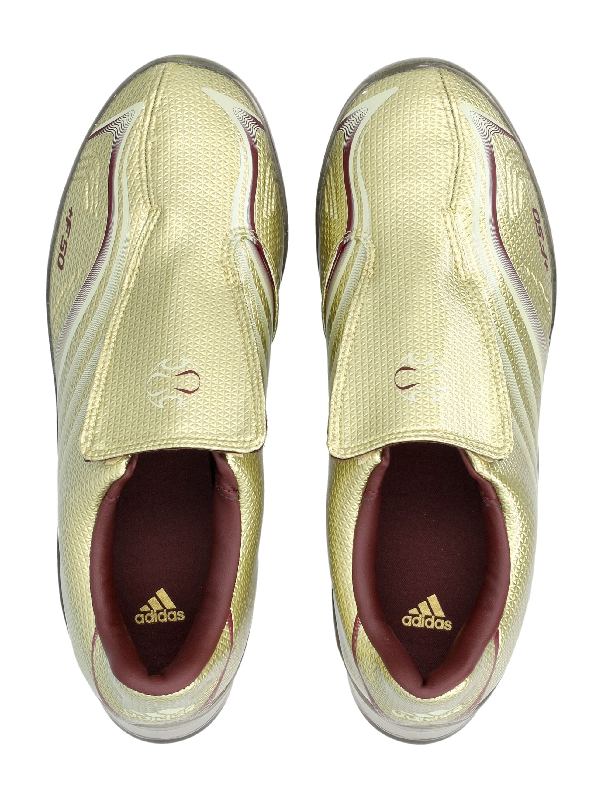 Adidas F50 Walkable Laceless Womans Trainers Gold Metallic Upper Sneaker