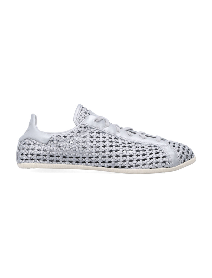 Adidas Originals Silver Perforated Stan Smith Lo Pro Sneakers Silvmt Rubber Details