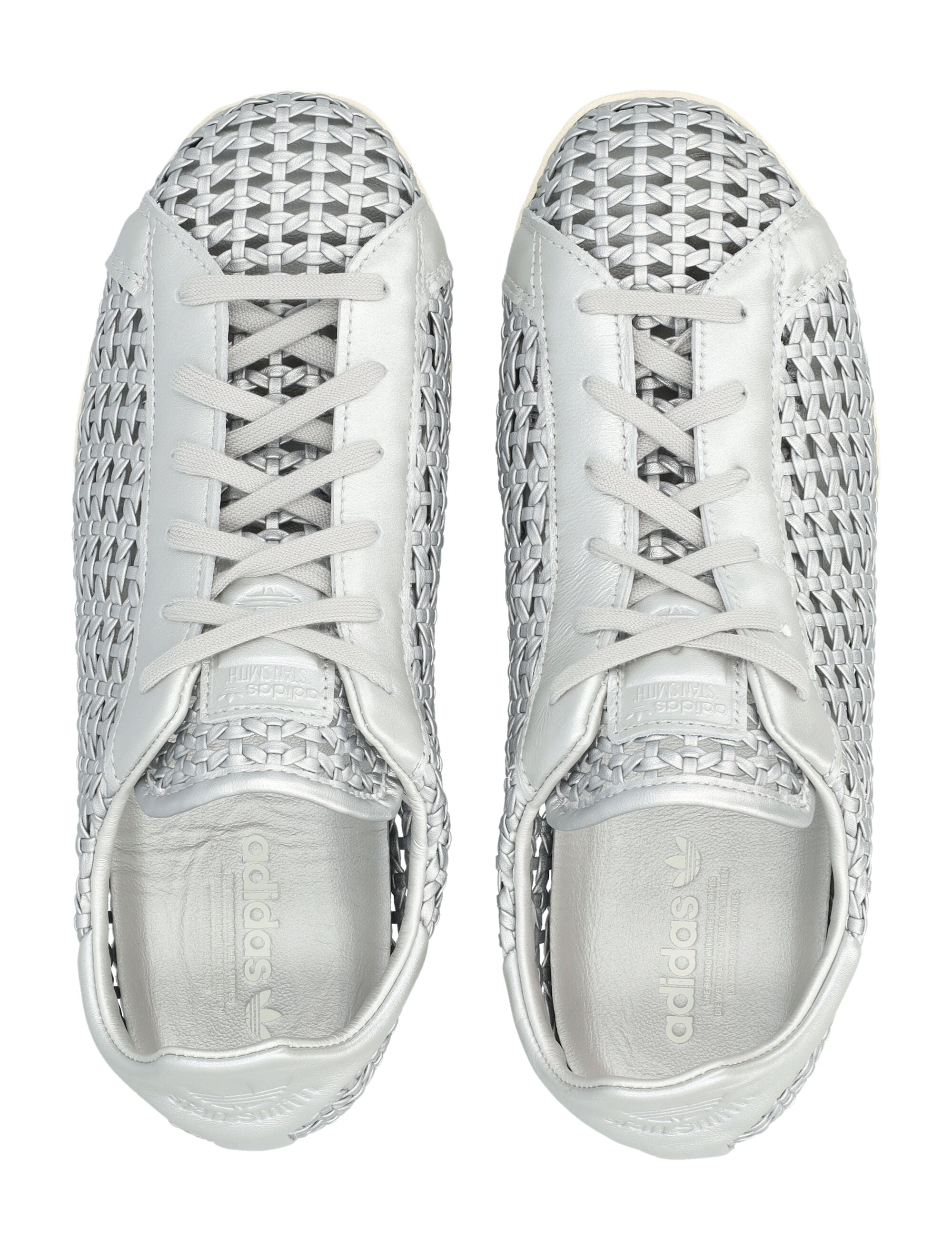 Adidas Originals Silver Perforated Stan Smith Lo Pro Sneakers Silvmt Rubber Details
