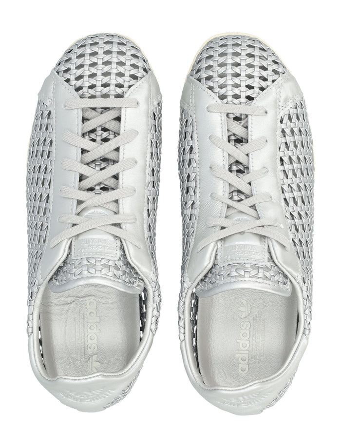 Adidas Originals Silver Perforated Stan Smith Lo Pro Sneakers Silvmt Rubber Details
