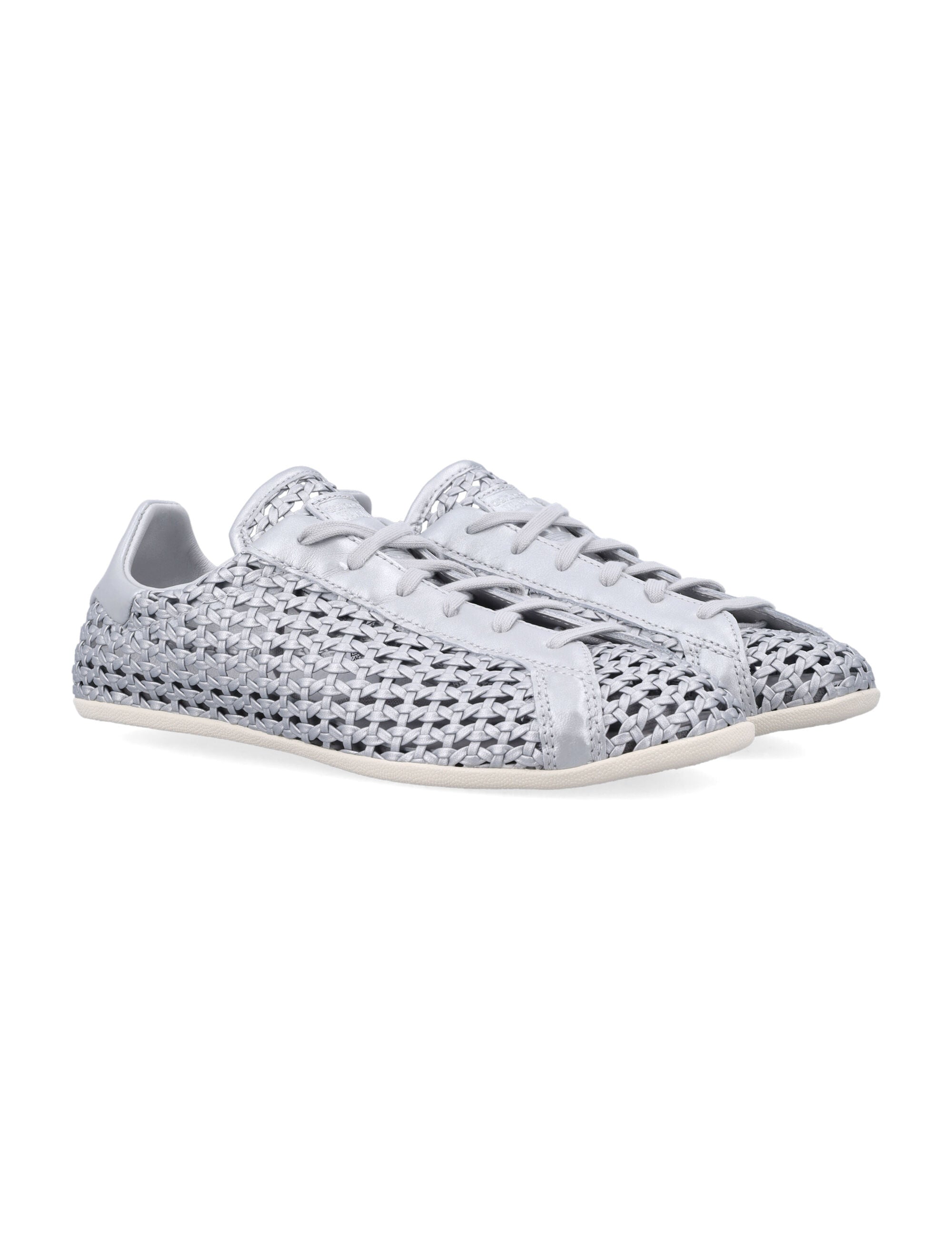 Adidas Originals Silver Perforated Stan Smith Lo Pro Sneakers Silvmt Rubber Details