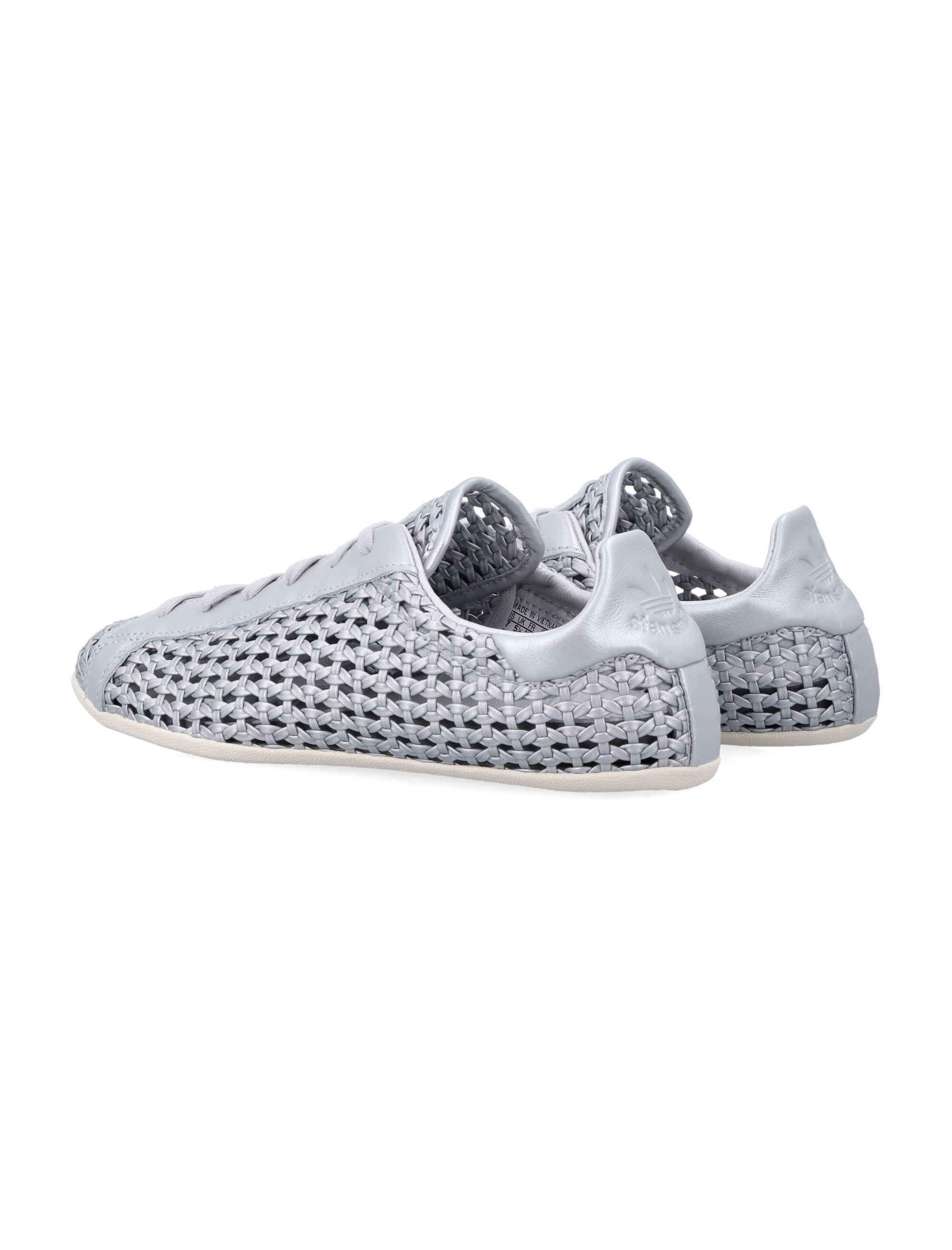 Adidas Originals Silver Perforated Stan Smith Lo Pro Sneakers Silvmt Rubber Details