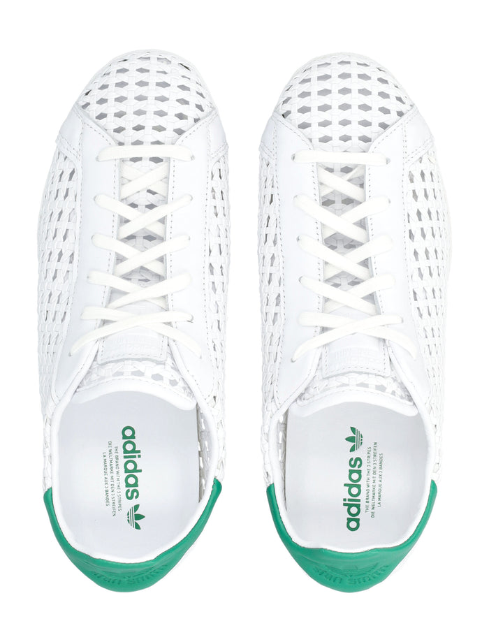 Adidas Originals White Perforated Stan Smith Lo Pro Sneakers Ftwwht Rubber Details