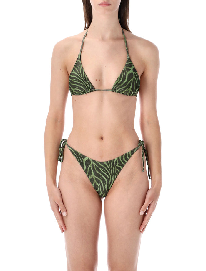 Matinée Kate Zebra Print Bikini Green Pes