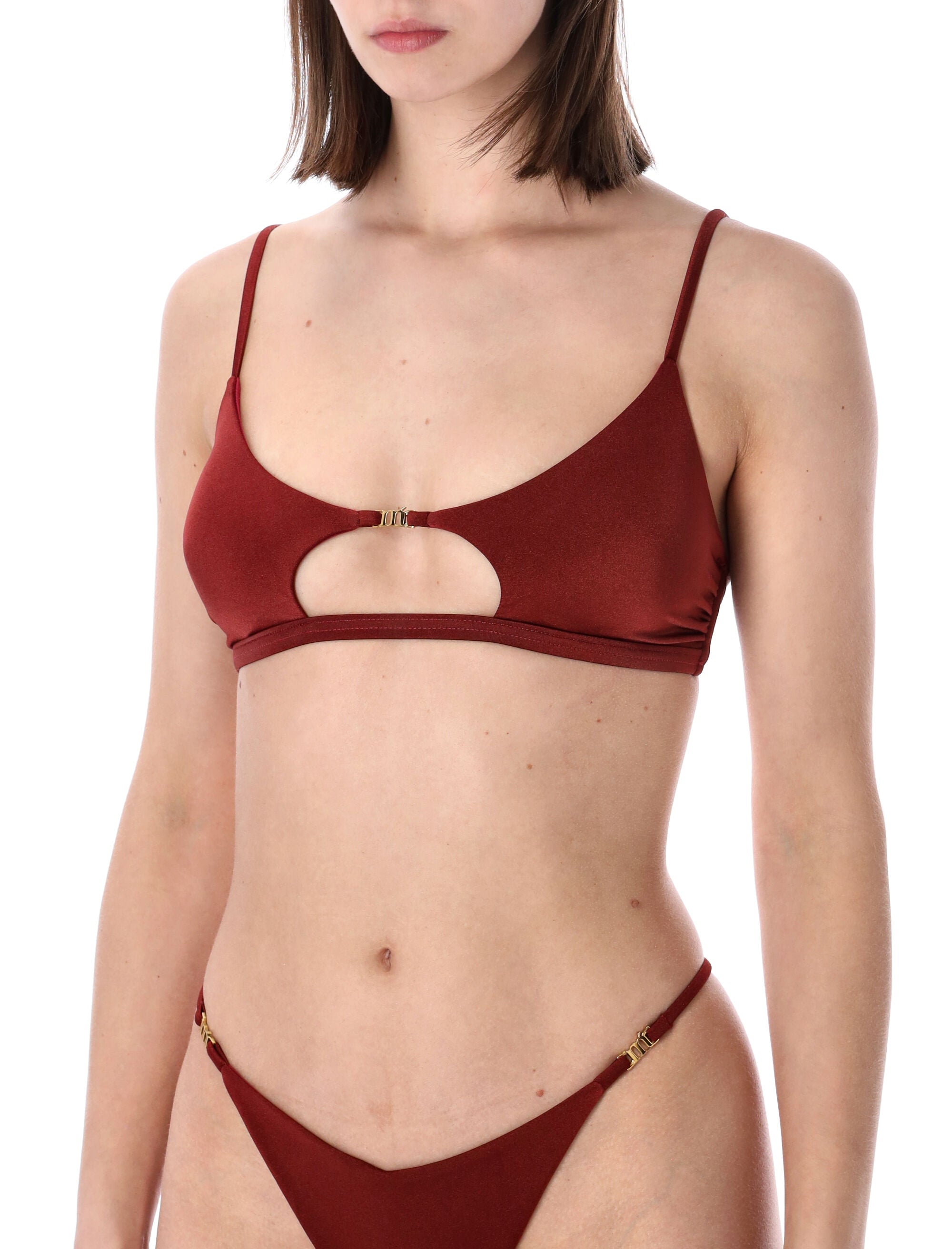 Matinée Taylor Glossy Lycra Bikini Burgundy Polyamide