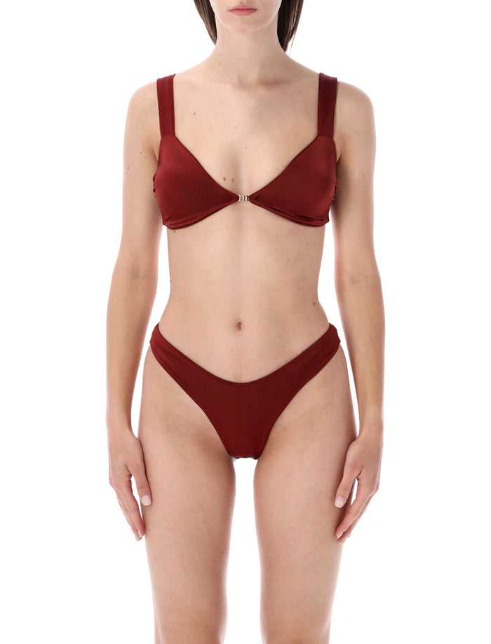 Matinée Jane Glossy Lycra Bikini Wine Polyamide