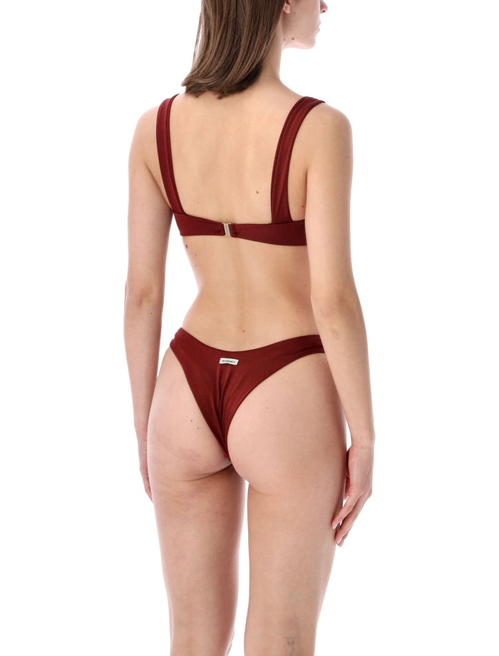 Matinée Jane Glossy Lycra Bikini Wine Polyamide