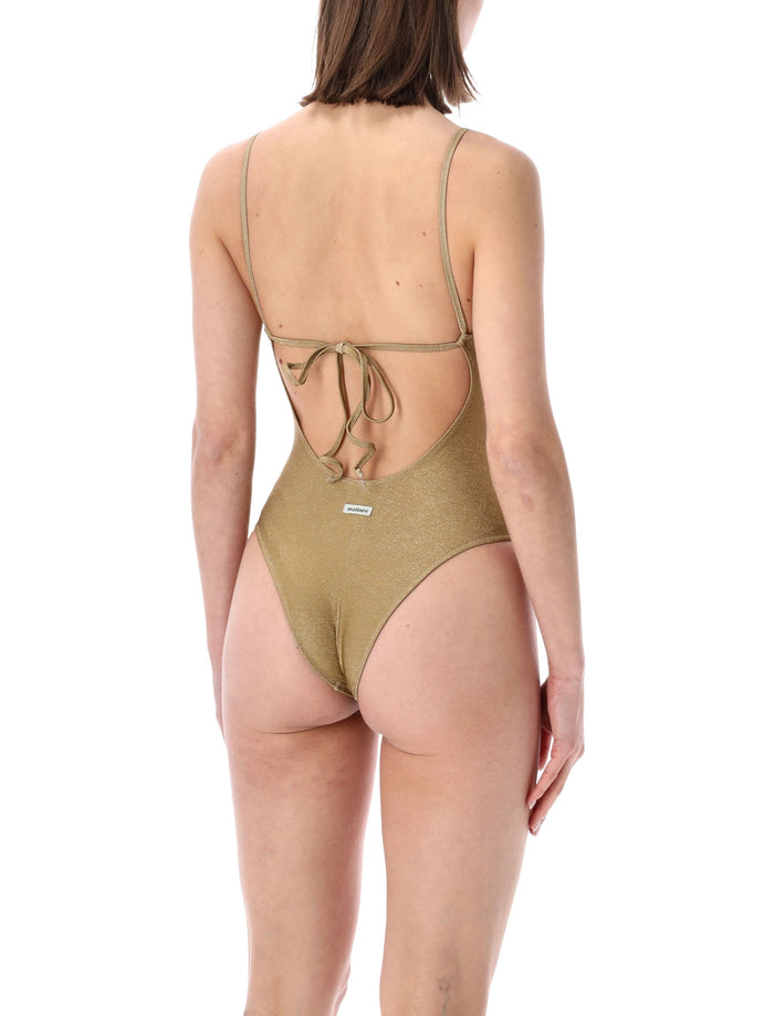 Matinée Lilly Lurex One-Piece Swimsuit Gold Polyester Swimwear