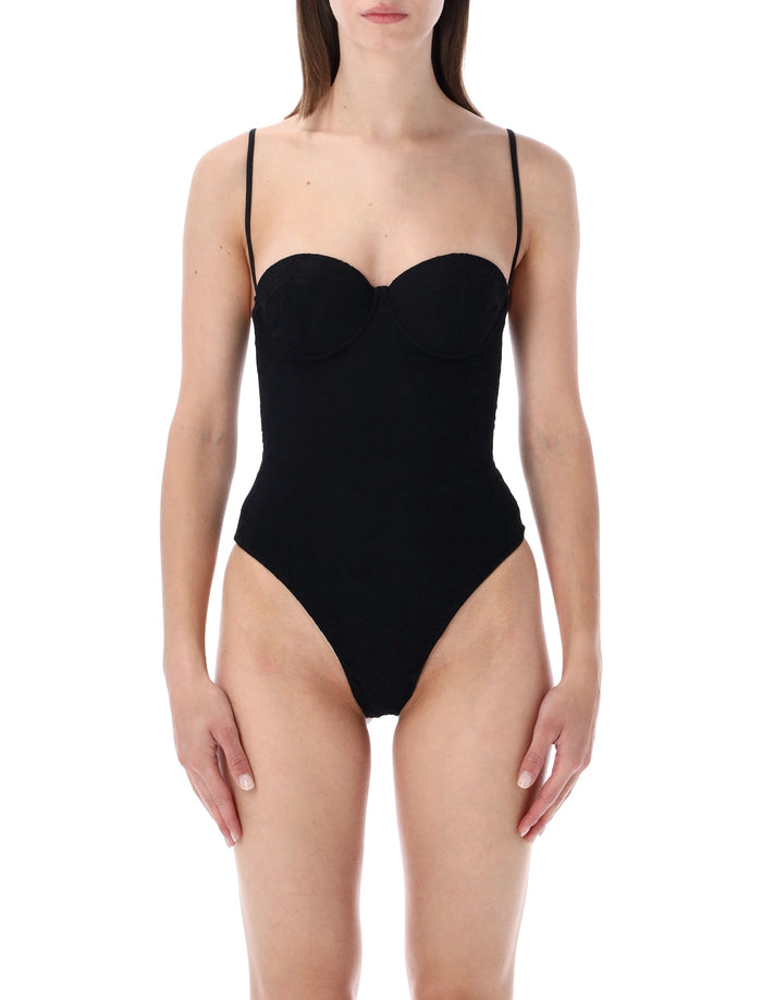 Matinée Rihanna Lace One-Piece Swimsuit Black Nylon Swimwear