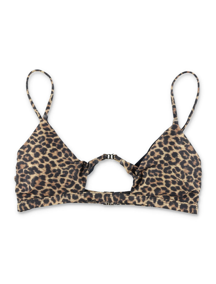 Matinée Taylor Leopard Print Bikini Top Polyester Swimwear