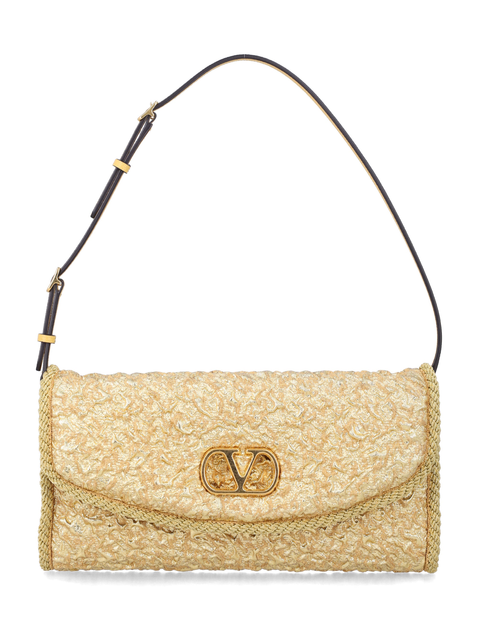 Valentino Garavani Devain Small Shoulder Bag Gold Acetate